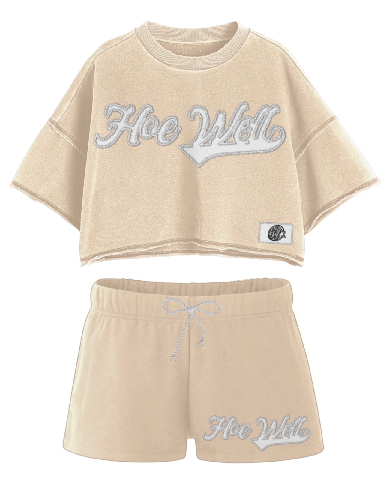 Women 2 Piece HoeWell Casual Fit Short Set Crop (PRE-ORDER)